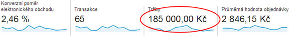 Tržby v Google Analytics